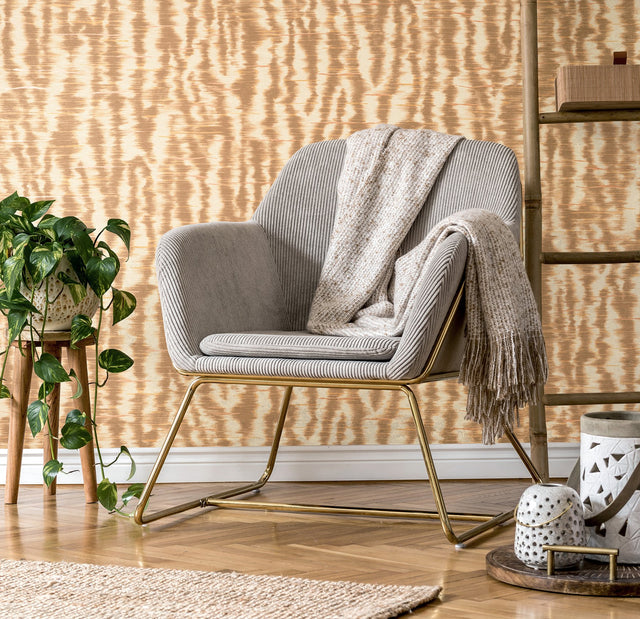 Hartmann Rust Stripe Texture Wallpaper with Abstract Modern Pattern - Fine Decor PK333442