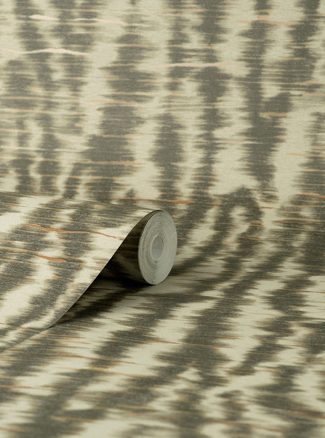 Hartmann Brown Stripe Texture Wallpaper with Abstract Modern Pattern - Fine Decor PK333443
