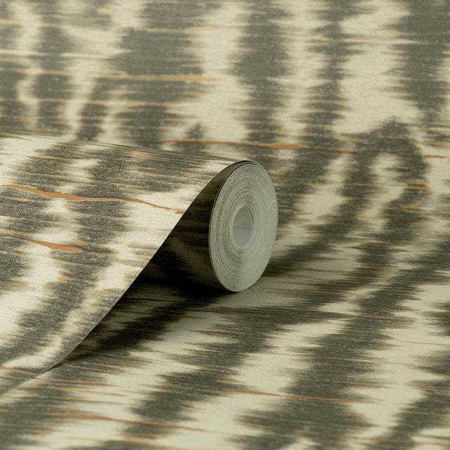 Hartmann Brown Stripe Texture Wallpaper with Abstract Modern Pattern - Fine Decor PK333443
