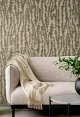 Hartmann Brown Stripe Texture Wallpaper with Abstract Modern Pattern - Fine Decor PK333443