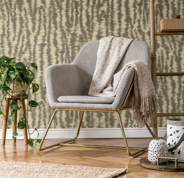 Hartmann Brown Stripe Texture Wallpaper with Abstract Modern Pattern - Fine Decor PK333443