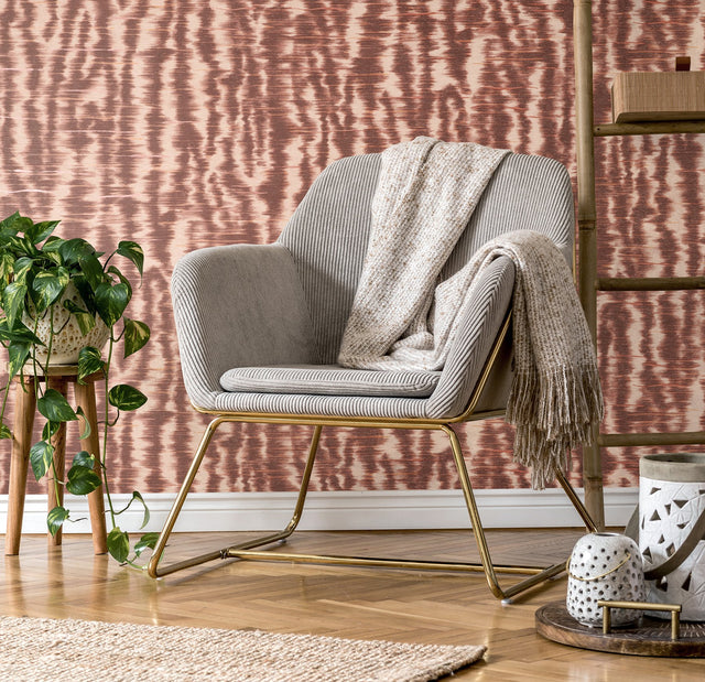 Hartmann Burgundy Stripe Texture Wallpaper with Abstract Modern Pattern - Fine Decor PK333444