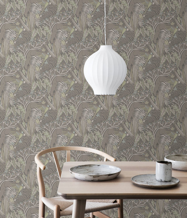 Poise Grey Mint Peel & Stick Wallpaper