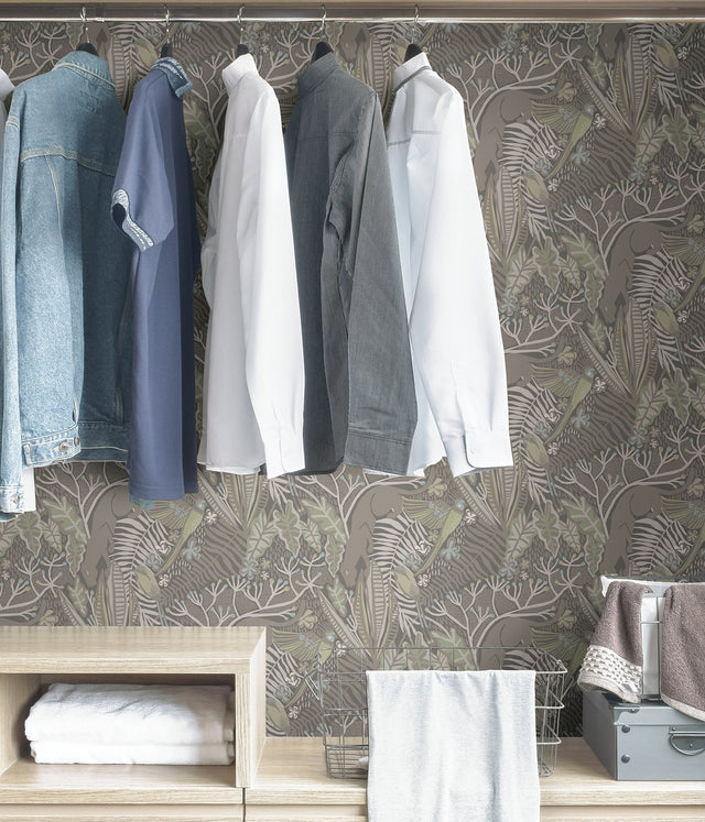 Poise Grey Mint Peel & Stick Wallpaper