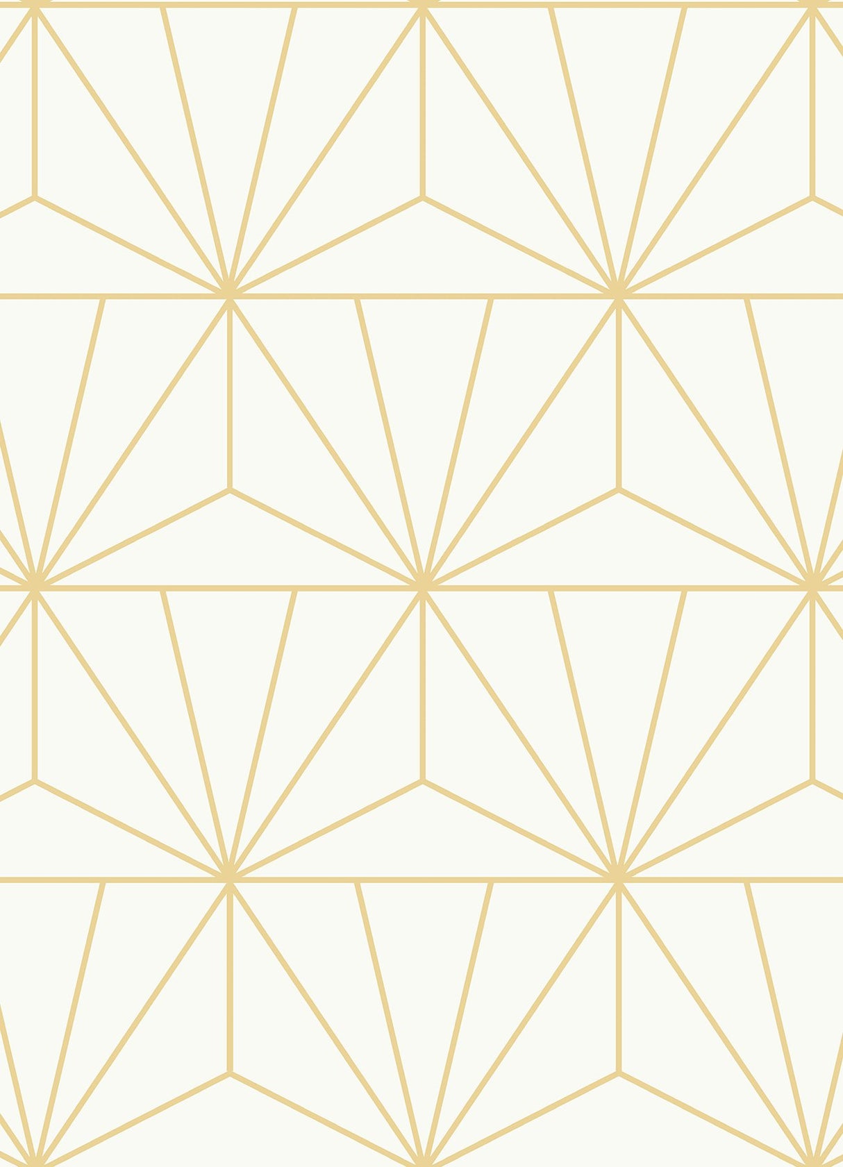 Geometric Gold Standard Peel & Stick Wallpaper Gold with Art Deco Geometric Pattern - PP4703