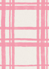 Plaid Think Pink Geometric Peel & Stick Wallpaper with Modern Graphic Plaid Pattern - NuWallpaper PP4706