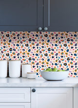 Stay Wild Multi by InHome Vibrant Colorful Leopard Animal Print Peel and Stick Wallpaper for Walls, WallPops Collection - PPS4763