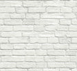 Off-white industrial faux brick prepasted wallpaper with matte finish