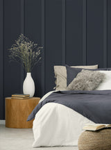 Faux Board and Batten Dark Blue by Prepasted Online Board & Batten Wallpaper – Seabrook Designs PR11202