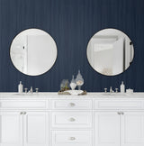 Faux Wood Panel Naval Blue by Prepasted Online Prepasted Wood Panel Wallpaper – Seabrook Designs PR11602
