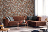 Tailor Faux Brick Spiced Ginger by Prepasted Online Prepasted Wallpaper – Seabrook Designs PR12201