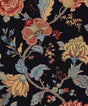 Lana Jacobean ebony traditional floral wallpaper pattern by Seabrook Designs