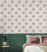 Floral Bouquet Watermelon & Buttercup by Seabrook Designs Prepasted Floral Wallpaper – Seabrook Designs PR12601