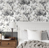 Watercolor Garden Inkwell by Prepasted Online Floral Wallpaper – Seabrook Designs PR12700