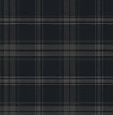 Dellabrooke Plaid Dark Blue & Evergreen by Prepasted Online Traditional Plaid Wallpaper – Seabrook Designs PR13402 -Sample