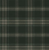 Green plaid wallpaper pattern - Dellabrooke Plaid by Seabrook Designs