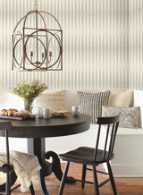Magnolia Home Handloom Cool Grey Peel & Stick Wallpaper with Bohemian Geometric Ikat Style - York PSW1006RL