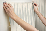 Magnolia Home Handloom Cool Grey Peel & Stick Wallpaper with Bohemian Geometric Ikat Style - York PSW1006RL