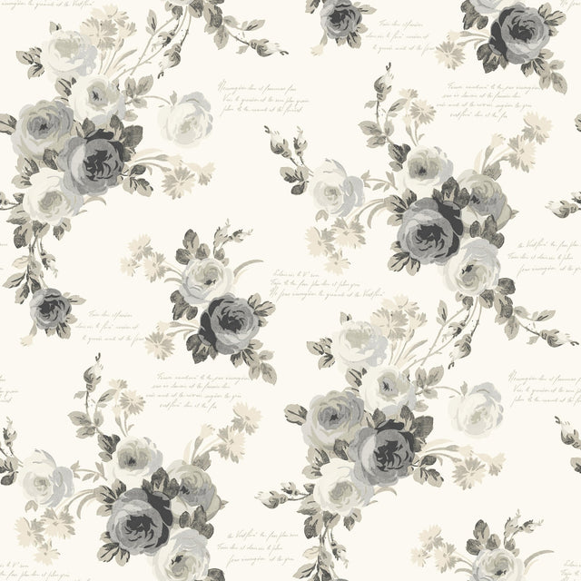 Magnolia Home Heirloom Rose Grey & White Peel & Stick Wallpaper