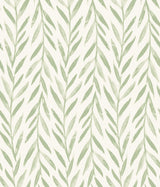 Willow Green Peel & Stick Wallpaper with Botanical Willow Stripe - Magnolia Home PSW1016RL