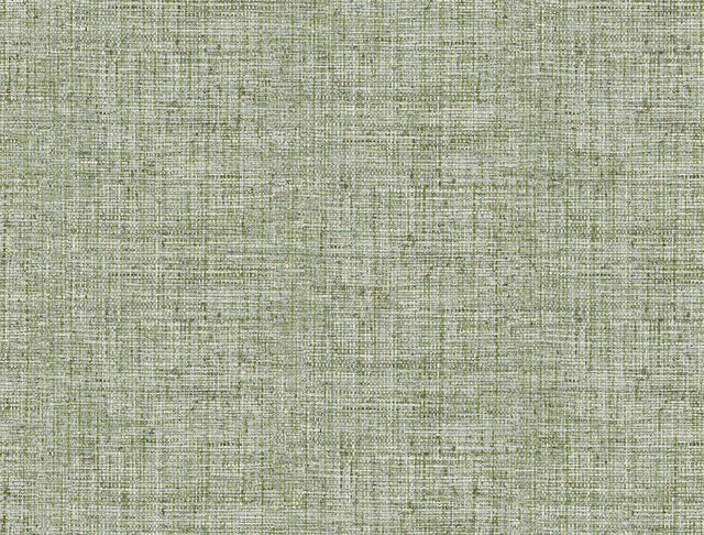 Papyrus Weave Green Peel & Stick Wallpaper with Textured Faux Grasscloth Look - York PSW1038RL