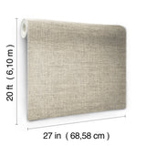 Papyrus Weave Neutral Peel & Stick Wallpaper with Textured Woven Look - York PSW1039RL