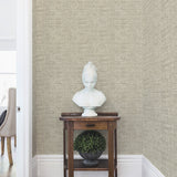 Papyrus Weave Neutral Peel & Stick Wallpaper with Textured Woven Look - York PSW1039RL