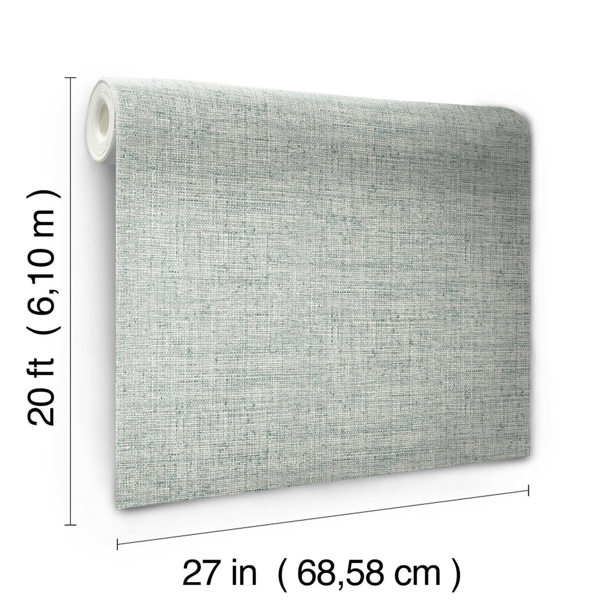 Papyrus Weave Blue Peel & Stick Wallpaper with Textured Woven Motif - York PSW1040RL