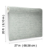 Papyrus Weave Blue Peel & Stick Wallpaper with Textured Woven Motif - York PSW1040RL