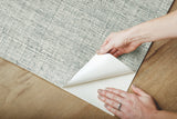 Papyrus Weave Blue Peel & Stick Wallpaper with Textured Woven Motif - York PSW1040RL