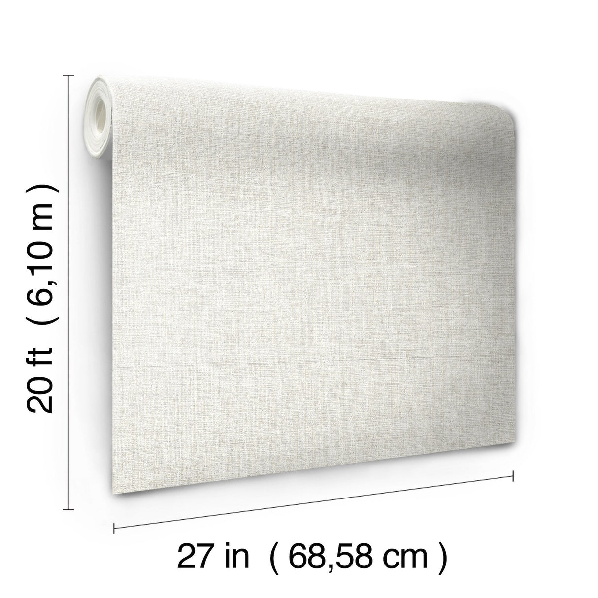 Papyrus Weave White Peel & Stick Wallpaper with Textured Woven Look - York PSW1041RL
