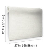 Papyrus Weave White Peel & Stick Wallpaper with Textured Woven Look - York PSW1041RL