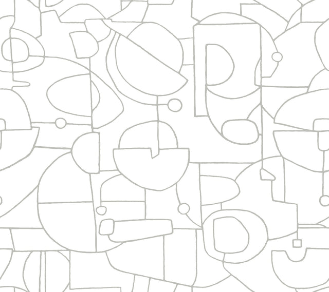 Robotics Grey Peel & Stick Wallpaper