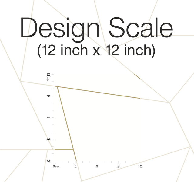 Fractured Prism Gold Metallic Peel & Stick Wallpaper with Geometric Line Pattern - York PSW1064RL
