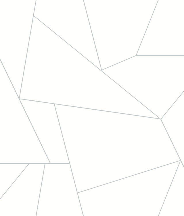 Fractured Prism Grey Metallic Peel & Stick Wallpaper with Geometric Metallic Effect - York PSW1065RL
