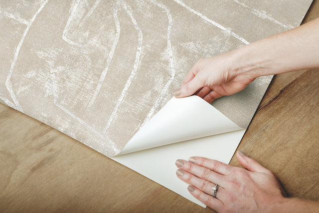 Urban Chalk Neutral Peel & Stick Wallpaper - York PSW1068RL