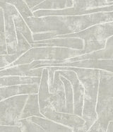 Urban Chalk Grey Premium Peel & Stick Wallpaper with Geometric Chalk Motif - York PSW1069RL