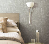 Urban Chalk Grey Premium Peel & Stick Wallpaper with Geometric Chalk Motif - York PSW1069RL