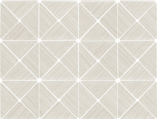 Double Diamonds Off White Peel & Stick Wallpaper with Geometric Diamond Pattern - York PSW1072RL