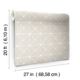 Double Diamonds Off White Peel & Stick Wallpaper with Geometric Diamond Pattern - York PSW1072RL