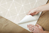 Double Diamonds Off White Peel & Stick Wallpaper with Geometric Diamond Pattern - York PSW1072RL