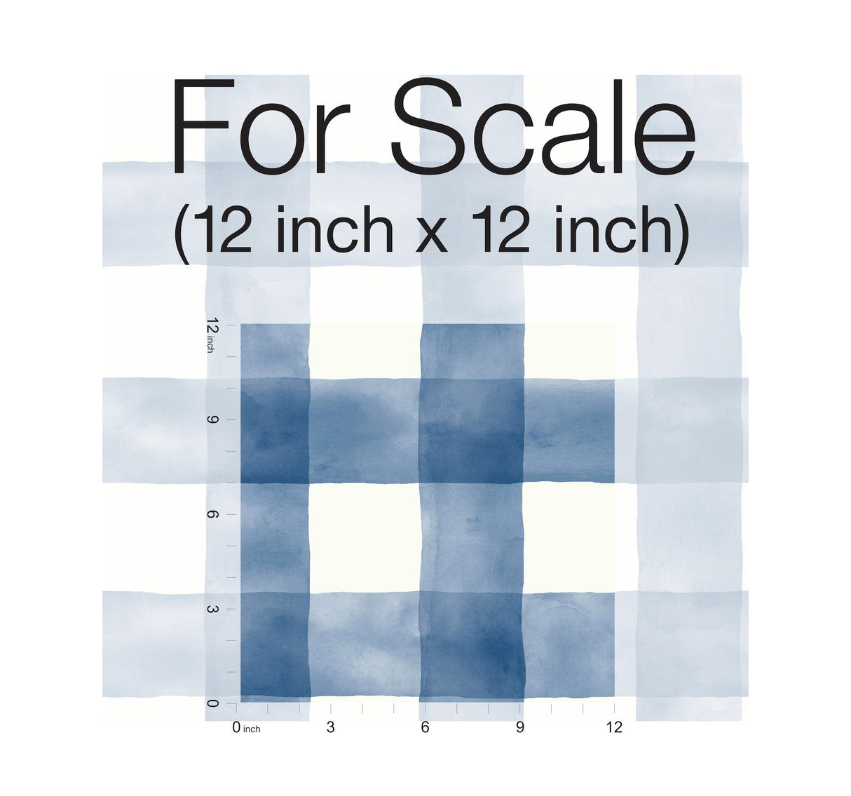 Checkmate Watercolor Plaid Blue Peel & Stick Wallpaper with Watercolor Plaid Pattern - York PSW1078RL