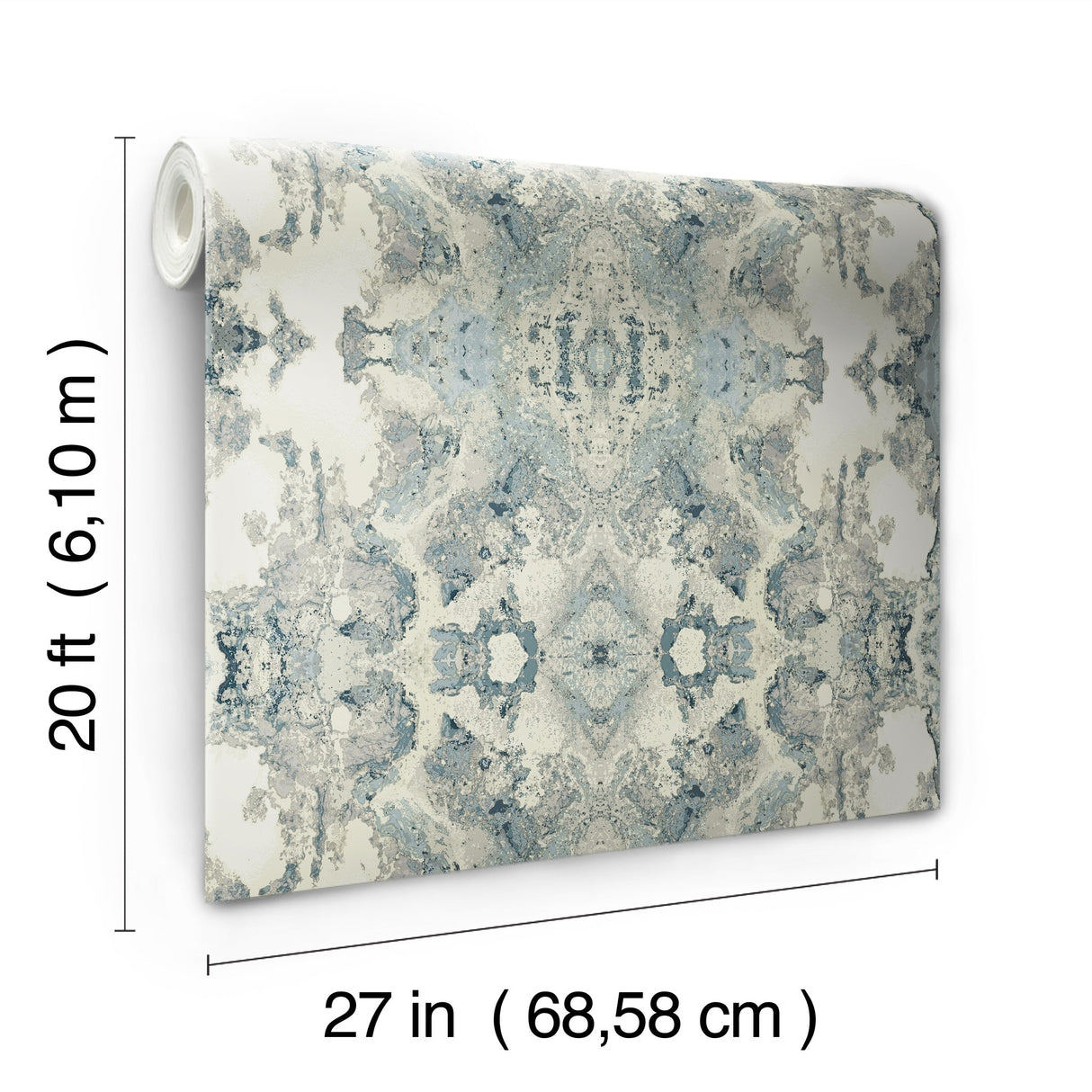 Inner Beauty Mist Peel & Stick Wallpaper with Geode Kaleidoscope Pattern - York PSW1090RL