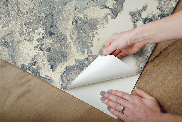 Inner Beauty Mist Peel & Stick Wallpaper with Geode Kaleidoscope Pattern - York PSW1090RL