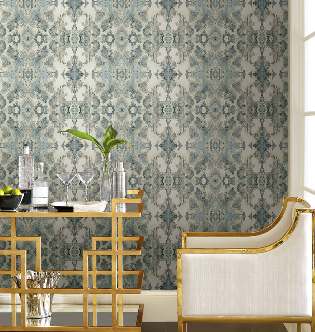 Inner Beauty Mist Peel & Stick Wallpaper with Geode Kaleidoscope Pattern - York PSW1090RL