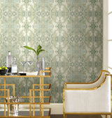 Inner Beauty Pink Peel & Stick Wallpaper with Bohemian Geode Motif - York PSW1091RL