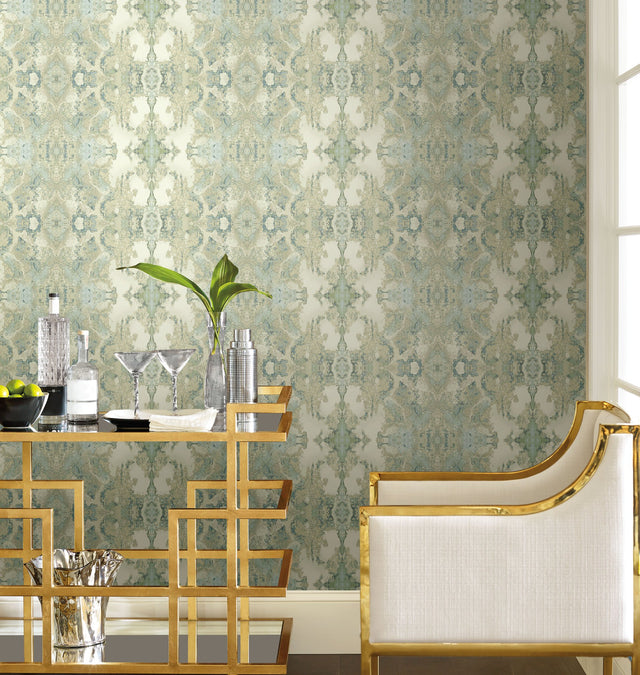 Inner Beauty Pink Peel & Stick Wallpaper with Bohemian Geode Motif - York PSW1091RL