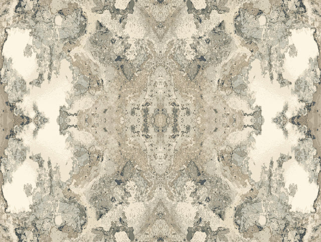 Inner Beauty Grey Peel & Stick Wallpaper with Abstract Geode Motif - York PSW1092RL