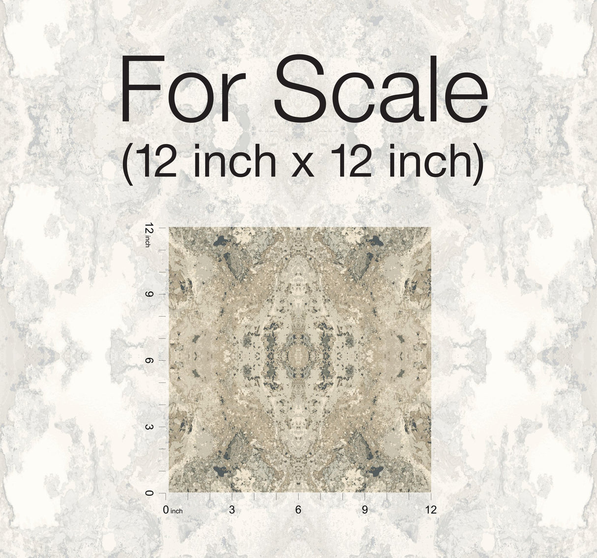 Inner Beauty Grey Peel & Stick Wallpaper with Abstract Geode Motif - York PSW1092RL