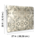 Inner Beauty Grey Peel & Stick Wallpaper with Abstract Geode Motif - York PSW1092RL
